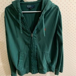 Forest green polo zip jacket